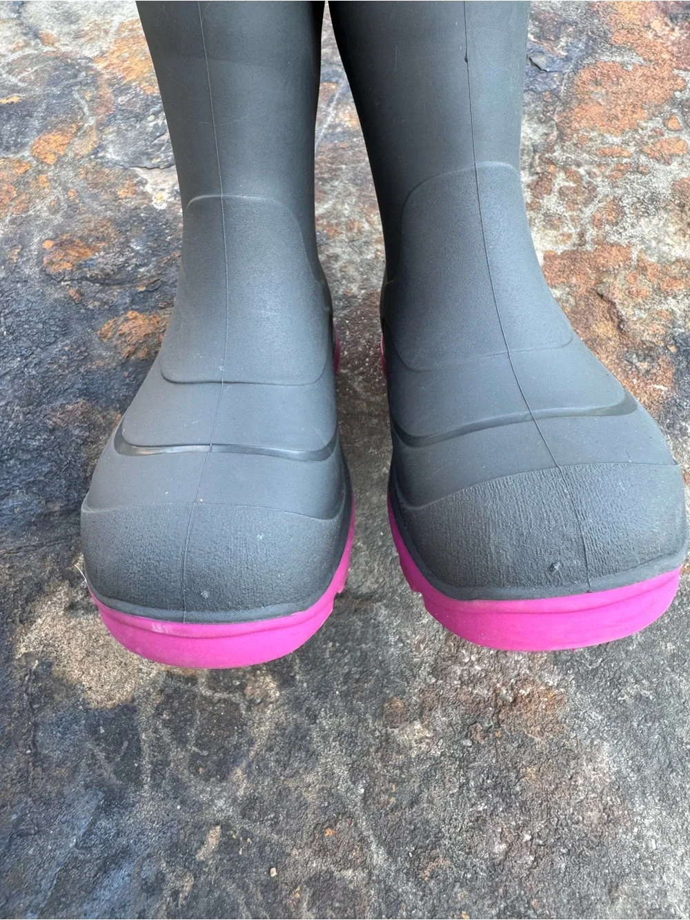 Kamik Snobuster Winter Boots Kids Sz 13 Charcoal Magenta Waterproof Winter Snow